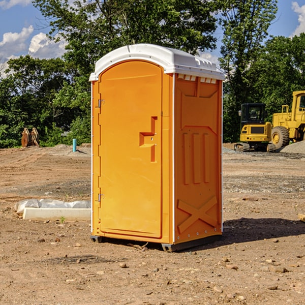 what is the maximum capacity for a single portable restroom in Cayuga